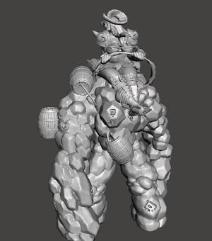 The Dwarfing BeerBarain's Beer Barrel Golem Stone singers per supported