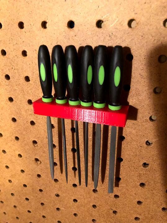 x6 Needle File Pegboard Holder