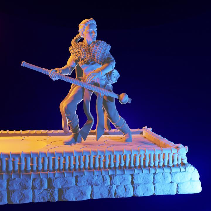 Stick Incense Holder Woman holding torch