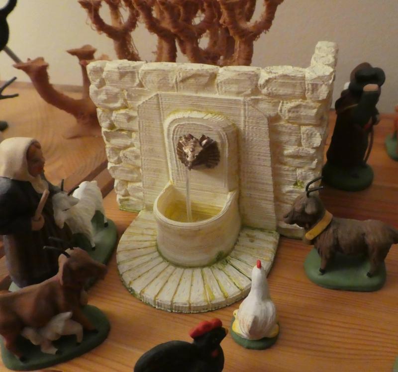 Small santon fountain 7cm