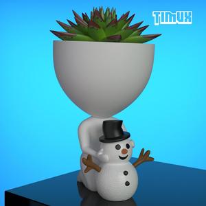 ROBERT PLANT MAKING A SNOWMAN