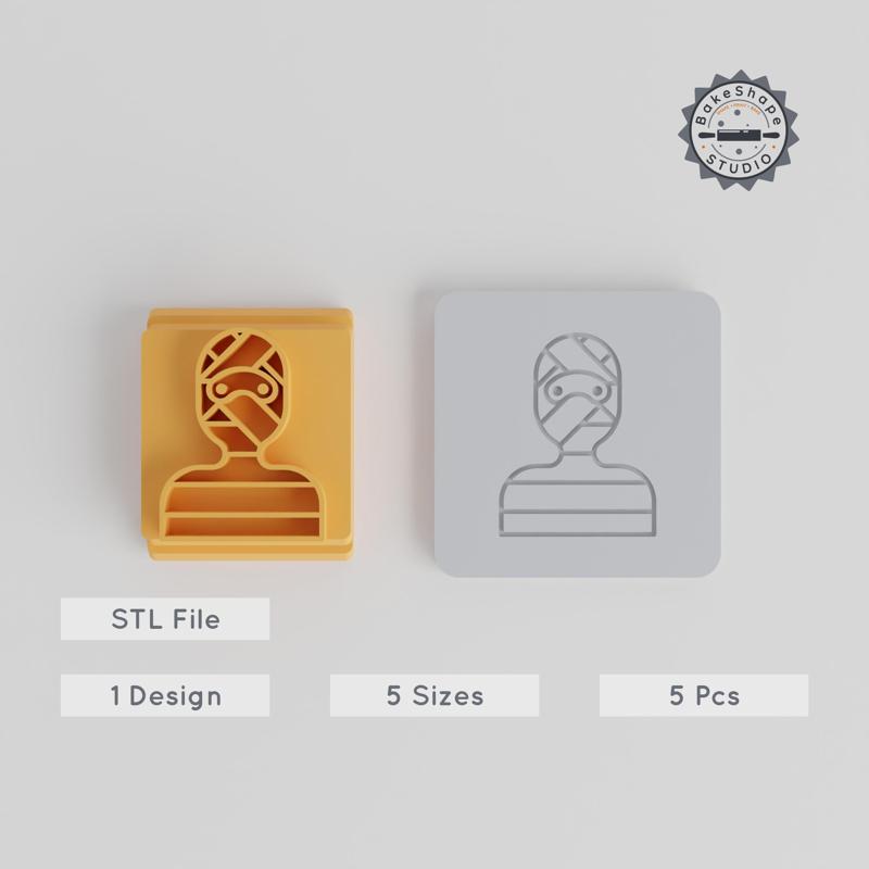 Bandit Stamp Tile Set, 5 Sizes, Ideal for Clay & Cookies PRODUCT_2439
