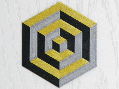 Coaster with 3D optical illusion