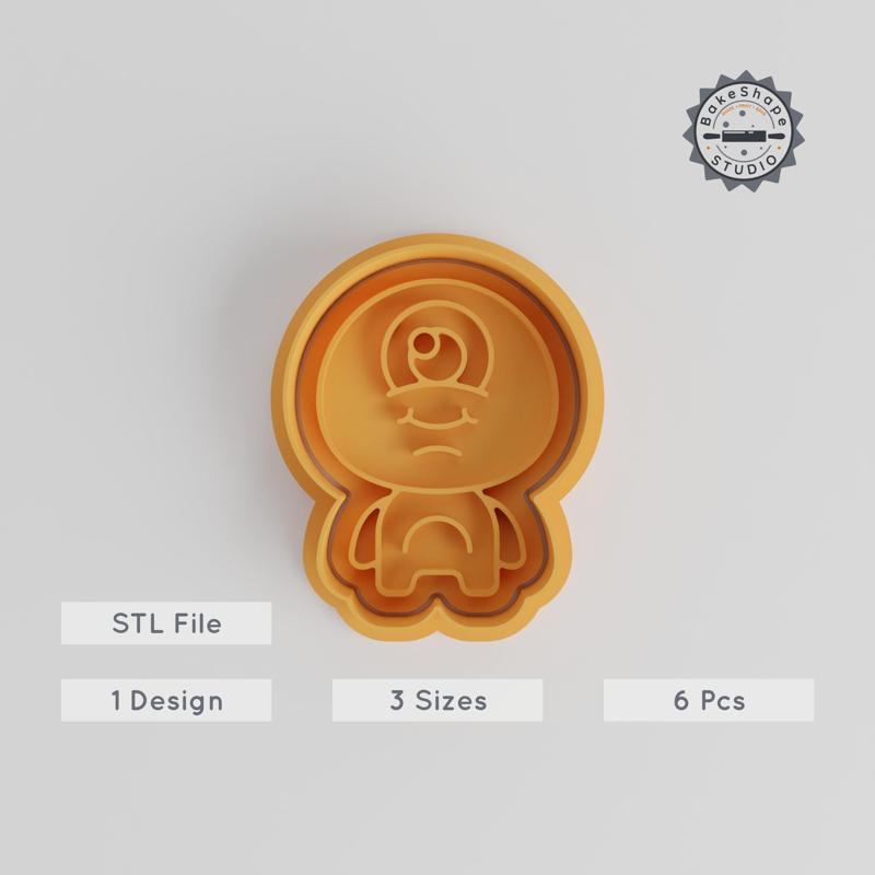 Cute Cuddly Monster Cutter & Stamp Set, Cookie & Fondant Shapes, S/M/L Sizes, 6 Piece Bundle PRODUCT_3000