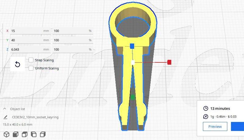 10mm socket key ring for 3/8 drive