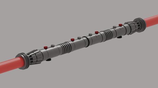 DARTH MAUL REPLICA LIGHTSABER HILT - 3D PRINTABLE TO SCALE