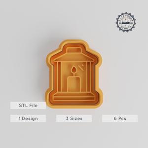 Candle Lantern Cookie Cutter & Stamp Set, Scary Spooky Designs, Perfect for Fondant, 3 Sizes, 6 Pieces PRODUCT_3407