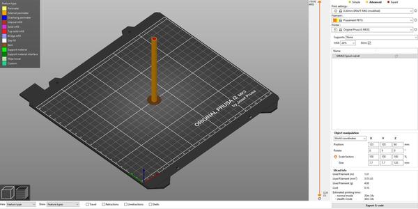 MMU2 Printer Enclosure Spool Rod