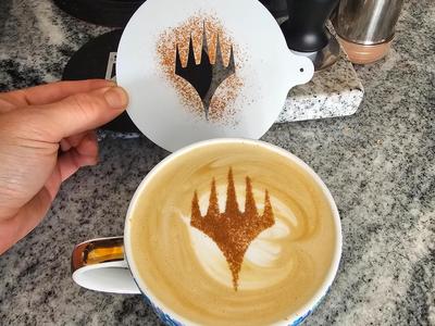 Perfect Magic the Gathering Latte Art Stencil