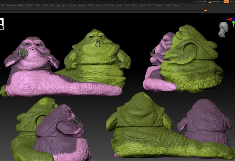 STAR WARS .STL THE BOOK OF BOBA FETT OBJ. The Hutt Twins 3D KENNER STYLE ACTION FIGURE.