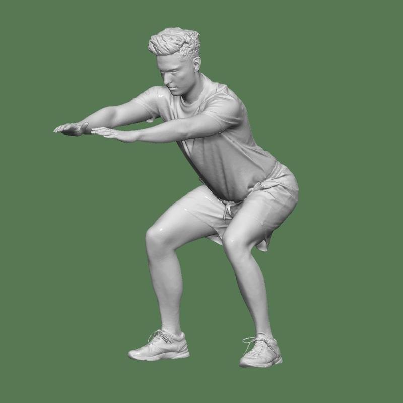 MAN FITNESS PEOPLE CHARACTER DIORAMA
