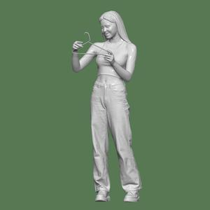 WOMAN SHOPPING PEOPLE CHARACTER DIORAMA