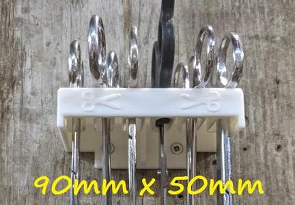 Six Small Scissors Forceps Holder Wall Mount