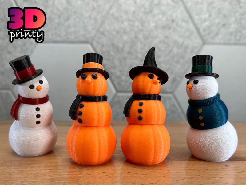 Articulated Pumpkin Snowman Fidget