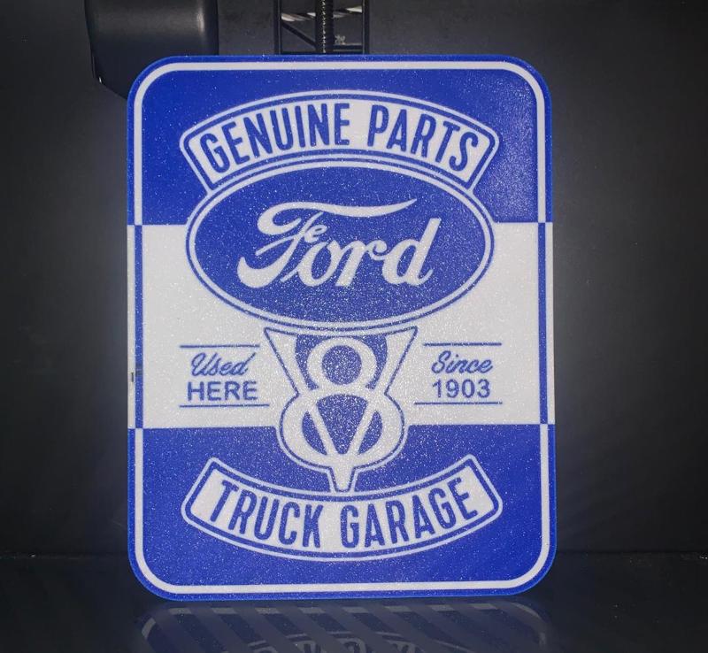 Sign: Ford V8 Truck Garage