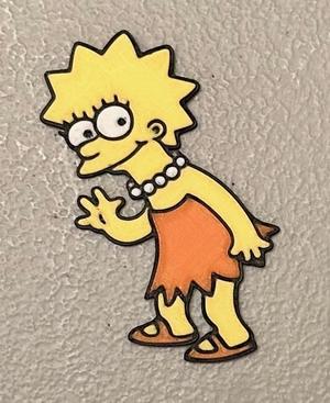 Multicolor Lisa Simpson Magnet