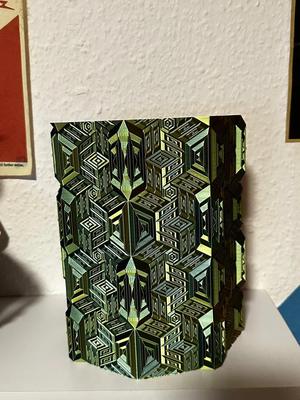 Mosaic Chevron Ripple Vase