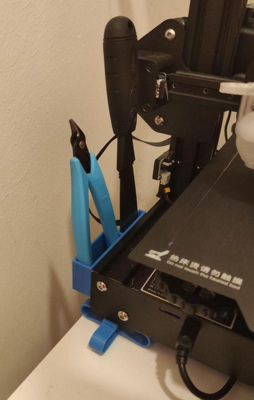 Pliers and scraper spatula holder for Ender 3 Pro
