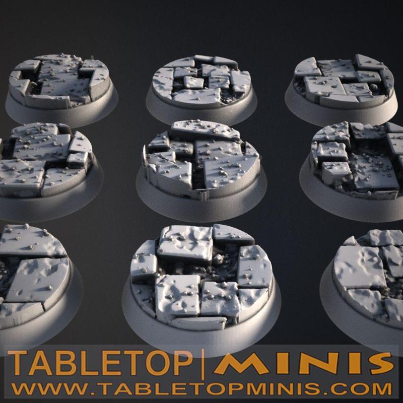 Broken Tiles 25mm Bases