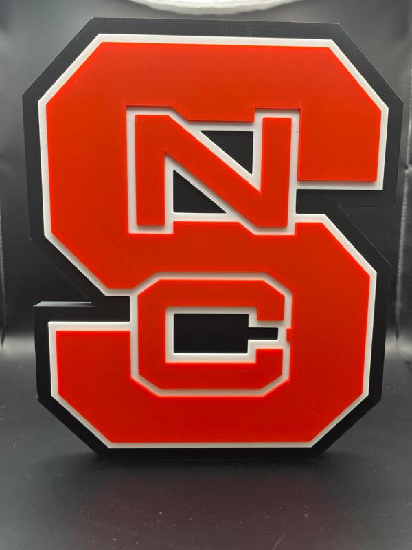 NC State Logo Sign Display Wall Desk Shelf Art