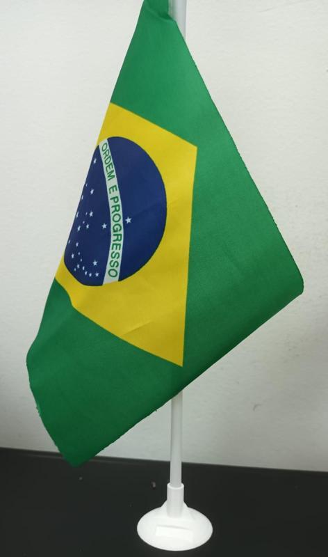 Flag holder for desk/shelves