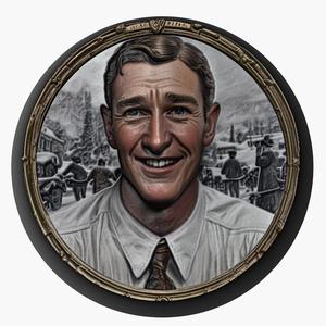 George Bailey (It’s a Wonderful Life) medallion pendant