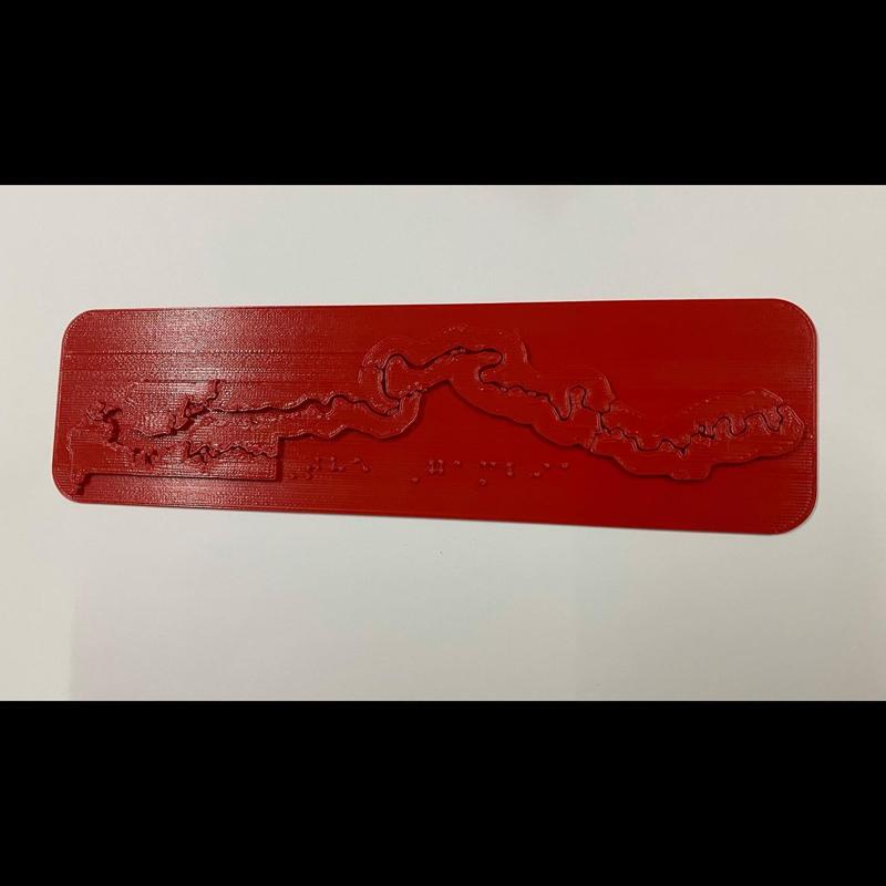 Tactile map of The Gambia