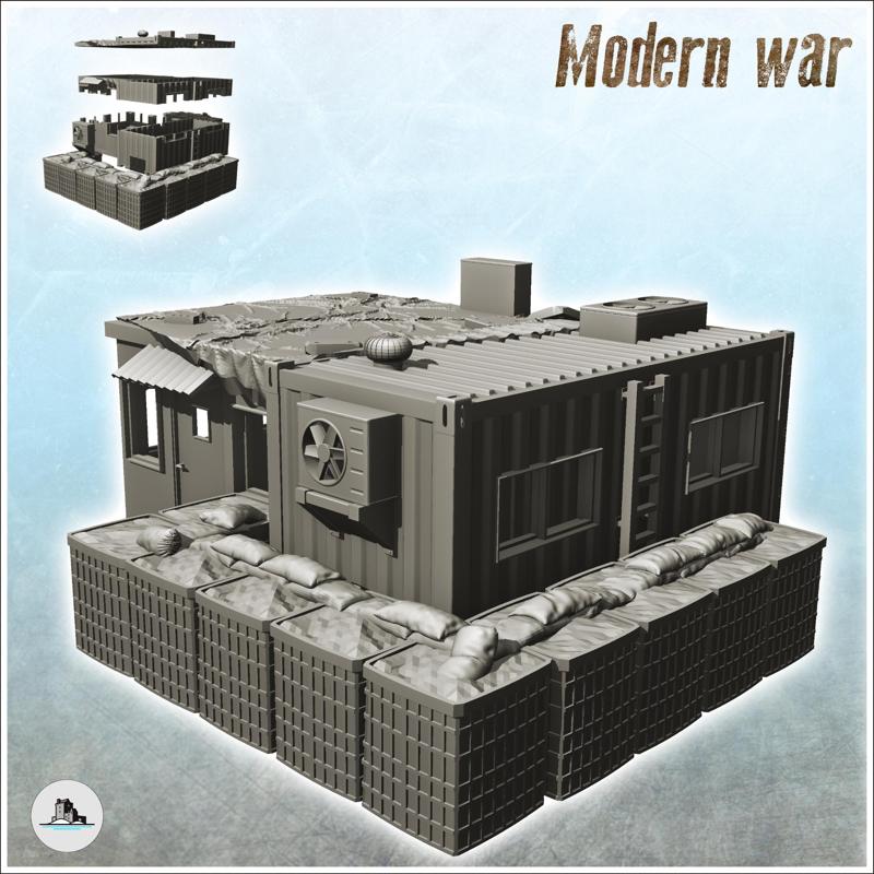 Fortified command post with hesco gabion and air conditioning (3) - Cold Era Modern Warfare Conflict World War 3 RPG Afghanistan Iraq