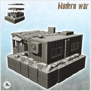 Fortified command post with hesco gabion and air conditioning (3) - Cold Era Modern Warfare Conflict World War 3 RPG Afghanistan Iraq