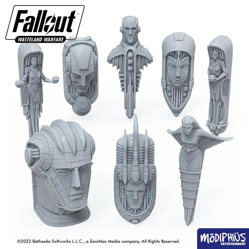 Fallout: Wasteland Warfare - Print at Home - Art Deco Statues