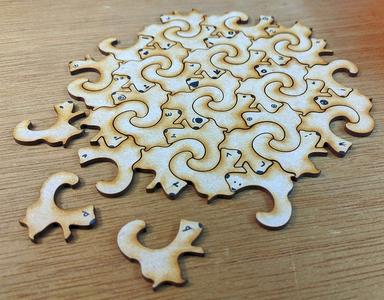 Squirrels Tessellation for laser cutting