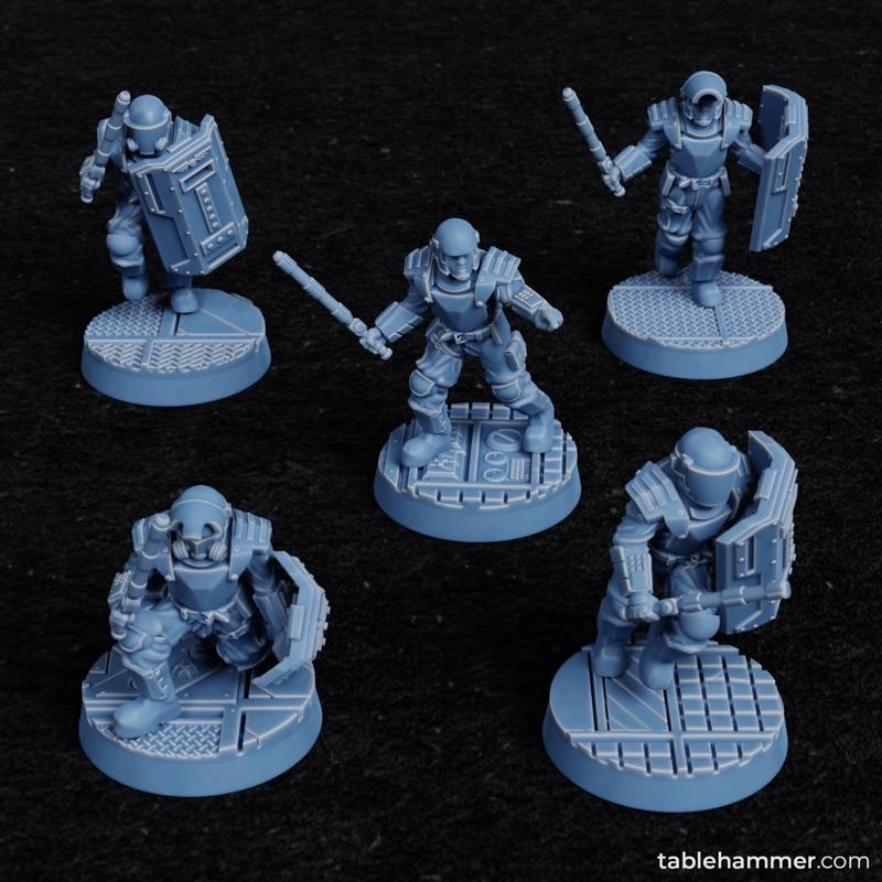 Factory Guard Brawlers - human melee soldiers (Accell Union)