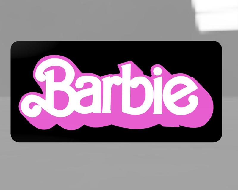 Barbie 3D Word Art Lightbox LED Lamp