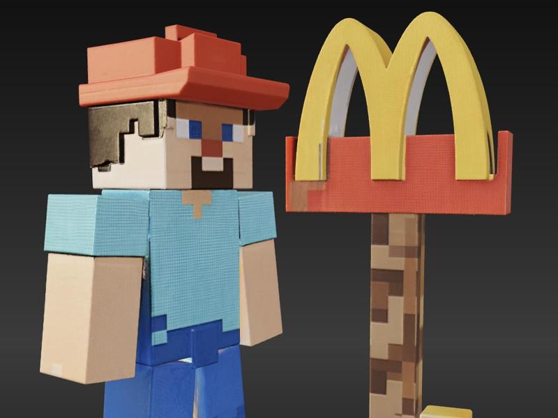 Minecraft MOVIE and Mcdonald's toy to paint :)