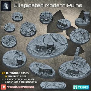 Dilapidated Modern Ruins Bases (pre-supported)
