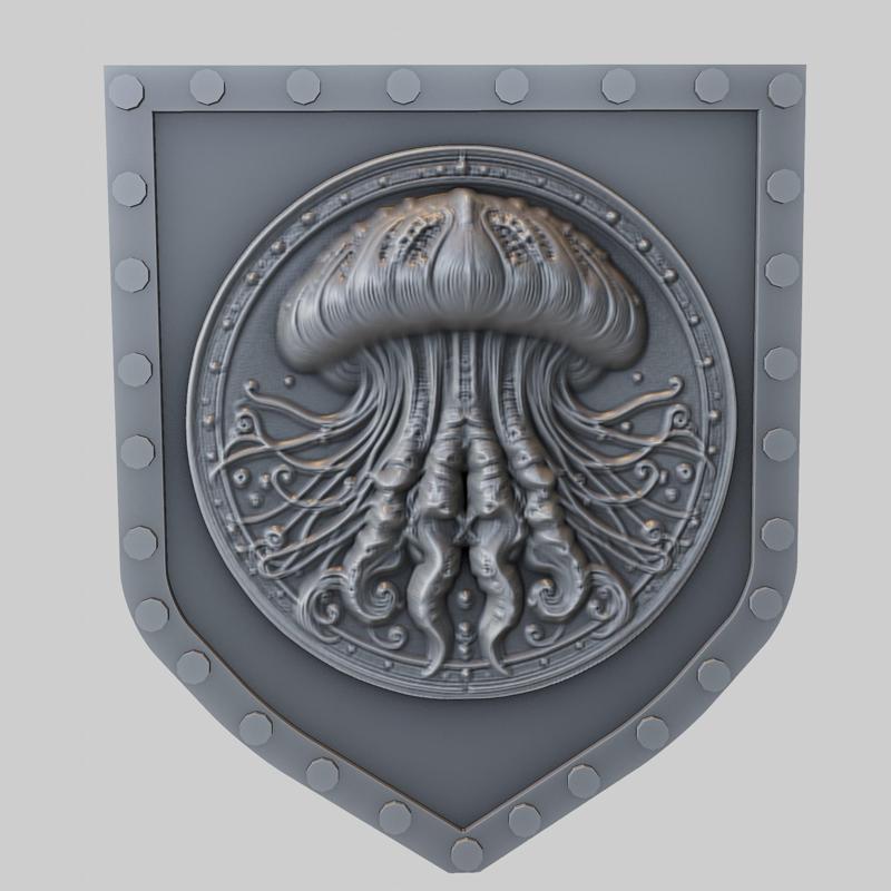 Jellyfish Animal Wall Jellyfish Animal Bust for CNC Router Laser & 3D Printer
