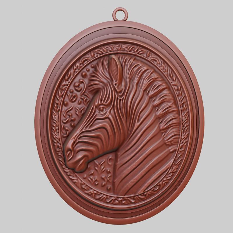 Zebra Animal Pendant Zebra Animal Necklace for CNC Router Laser & 3D Printer
