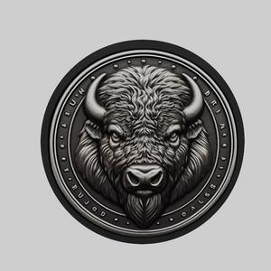 Bison Animal Head Bison Animal Medallion for CNC Router Laser & 3D Printer