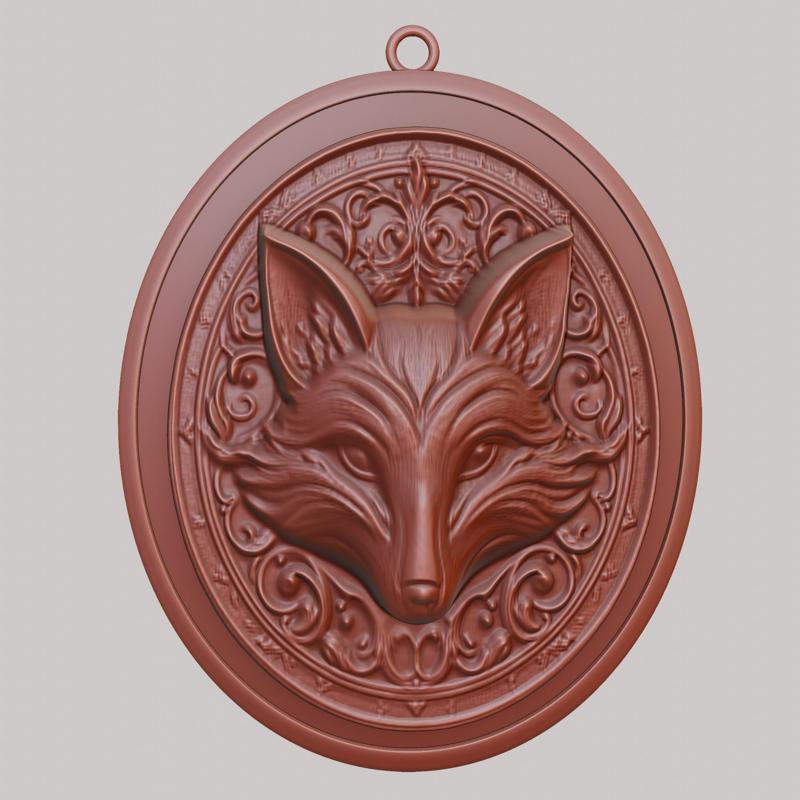 Fox Animal Necklace Fox Animal Pendant for CNC Router Laser & 3D Printer