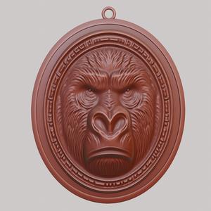 Gorilla Animal Necklace Gorilla Animal Pendant for CNC Router Laser & 3D Printer