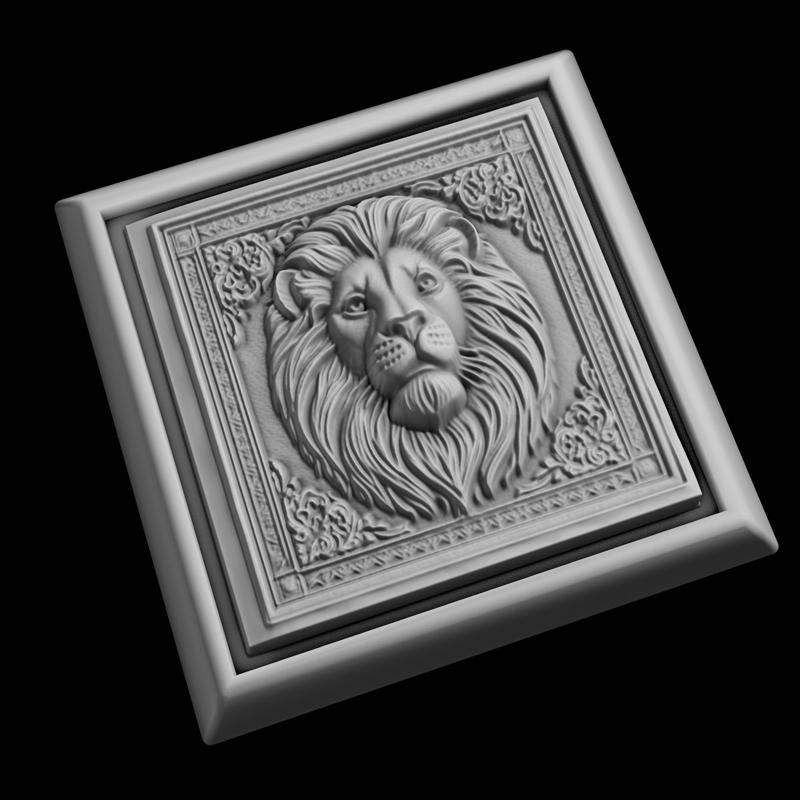 Lion Animal 3D Model for CNC Router Laser & 3D Printer