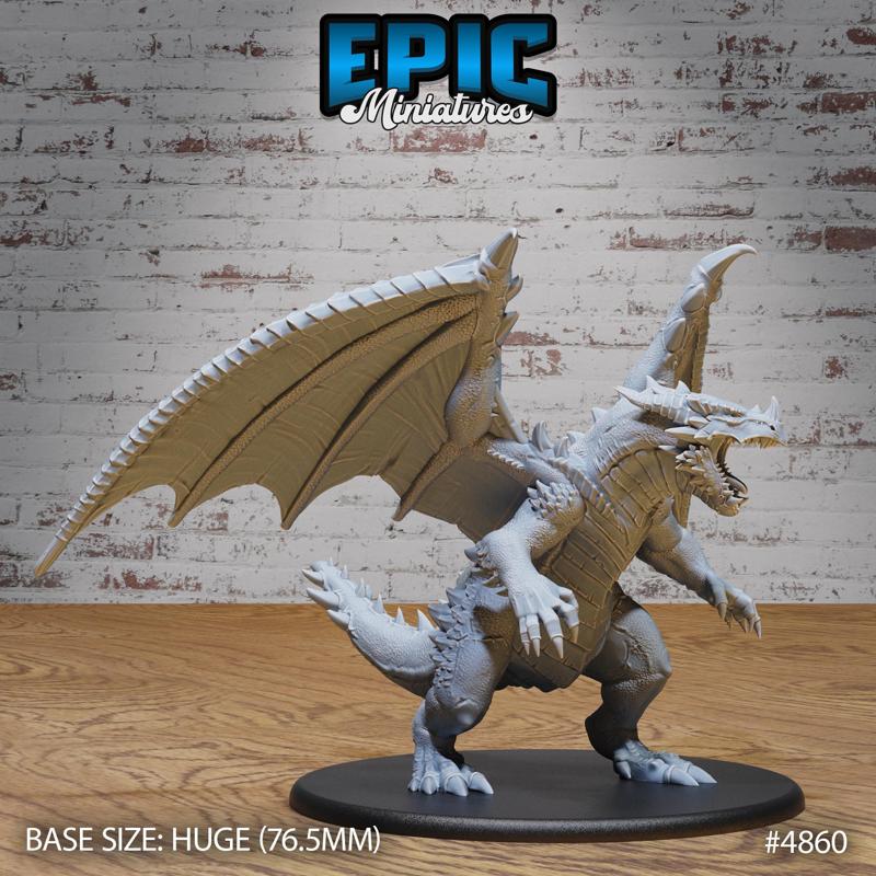 Bipedal Dragon Roar ‧ DnD Miniature ‧ Tabletop Miniatures ‧ Gaming Monster ‧ 3D Model ‧ RPG ‧ DnDminis ‧ STL FILE
