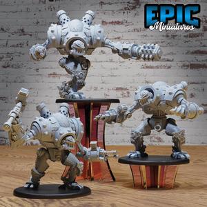 Battle Automaton Set ‧ DnD Miniature ‧ Tabletop Miniatures ‧ Gaming Monster ‧ 3D Model ‧ RPG ‧ DnDminis ‧ STL FILE