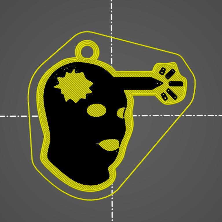 Counter Strike Headshot Keychain