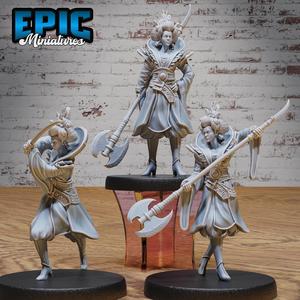 Warrior Empress Set ‧ DnD Miniature ‧ Tabletop Miniatures ‧ Gaming Monster ‧ 3D Model ‧ RPG ‧ DnDminis ‧ STL FILE