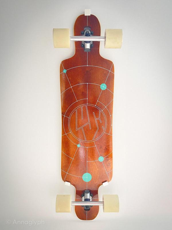 Drop-through Longboard Wall Mount