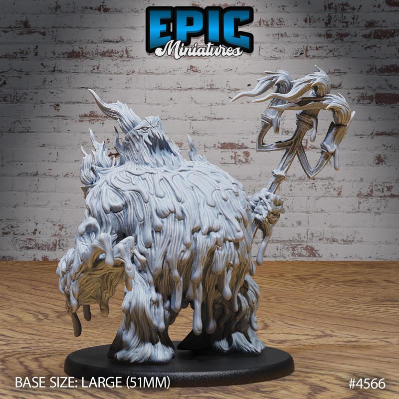 Candle Wax Golem Roar ‧ DnD Miniature ‧ Tabletop Miniatures ‧ Gaming Monster ‧ 3D Model ‧ RPG ‧ DnDminis ‧ STL FILE