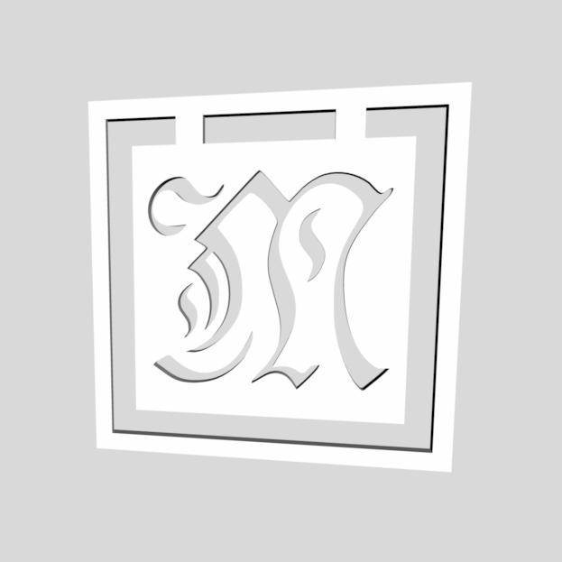 Alphabet Monogram Bookmarks Letter M