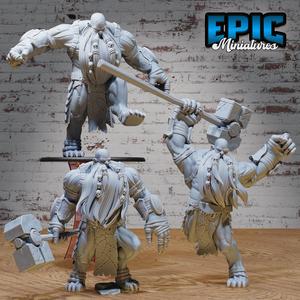 Hill Giant Smasher Set ‧ DnD Miniature ‧ Tabletop Miniatures ‧ Gaming Monster ‧ 3D Model ‧ RPG ‧ DnDminis ‧ STL FILE