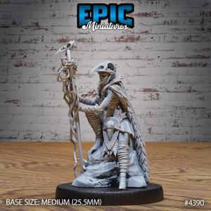 Raven Wizard Female Sitting ‧ DnD Miniature ‧ Tabletop Miniatures ‧ Gaming Monster ‧ 3D Model ‧ RPG ‧ DnDminis ‧ STL FILE